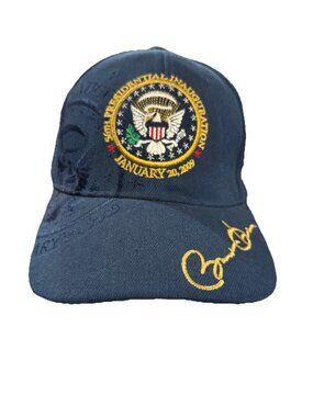 Barack Obama 56th Presidential Inauguration Baseball Hat Signature 44TH POTUS